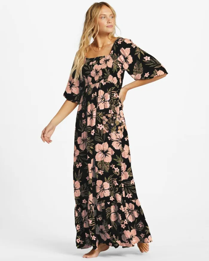 Full Bloom Dress Black Sands Women Billabong Maxi Dresses