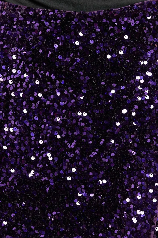 Gabriella Skort Wrap Front Sequin Skort In Purple Women Showpo Shorts