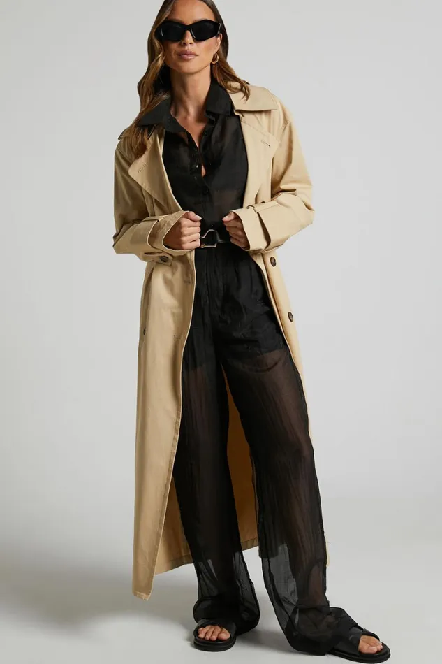 Garrick Pant 8211 High Waisted Semi Sheet Pant In Black Women Showpo Pants