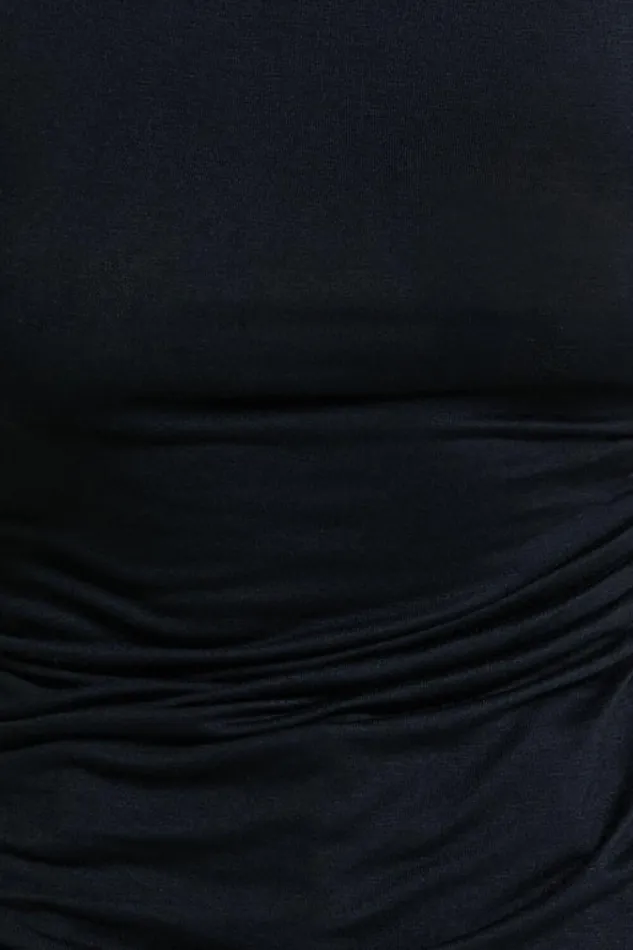 Georgina Top 8211 Asymmetrical Hem Jersey Tank In Black Women Showpo Tops