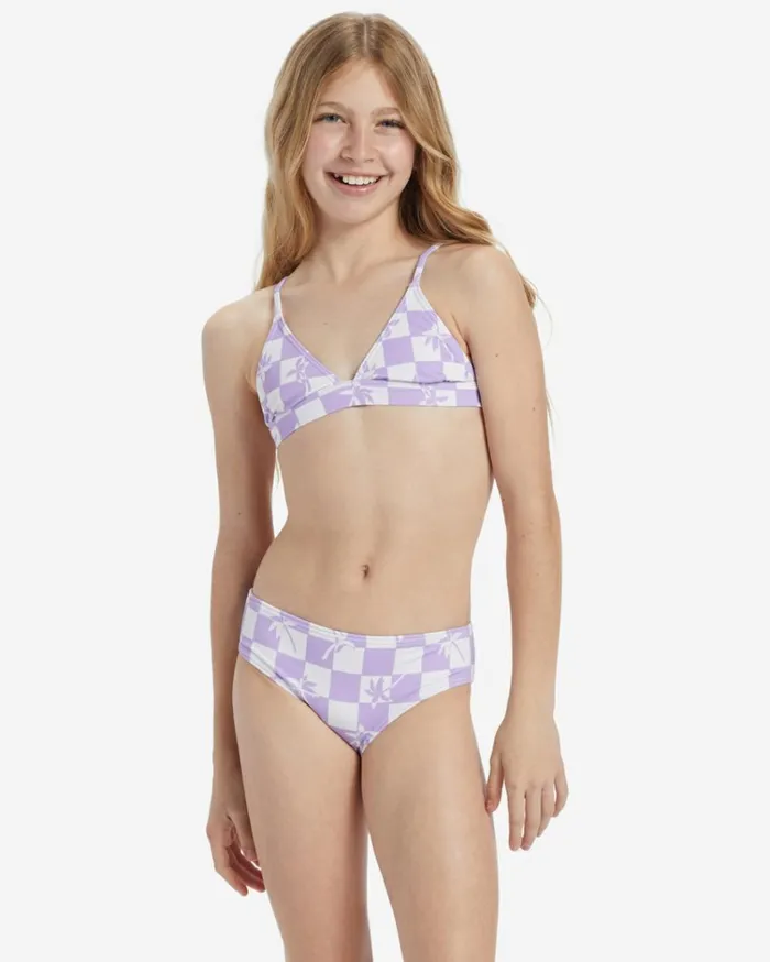 Girl039s Check Your Palm Banded Tri Set Bikini Set Peaceful Lilac Kids Billabong Girls039 Swimwear Girl039s Check Your Palm Banded Tri Set Bikini Set Peaceful Lilac Kids Billabong Girls039 Swimwear
