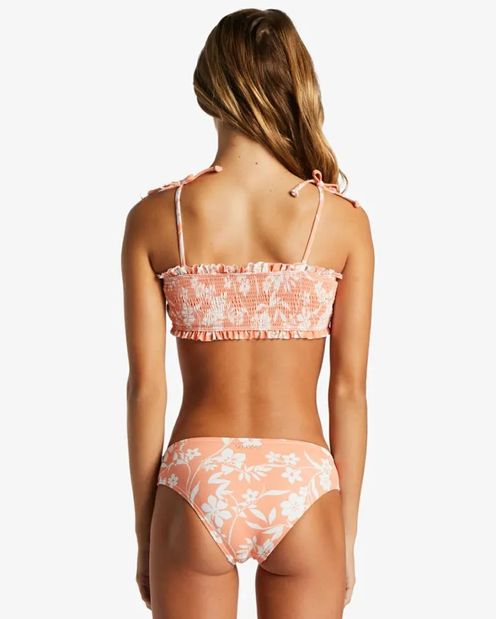 Girl039s Island In The Sun Two Piece Smocked Bikini Set Tangy Tangerine Kids Billabong Girls039 Swimwear
