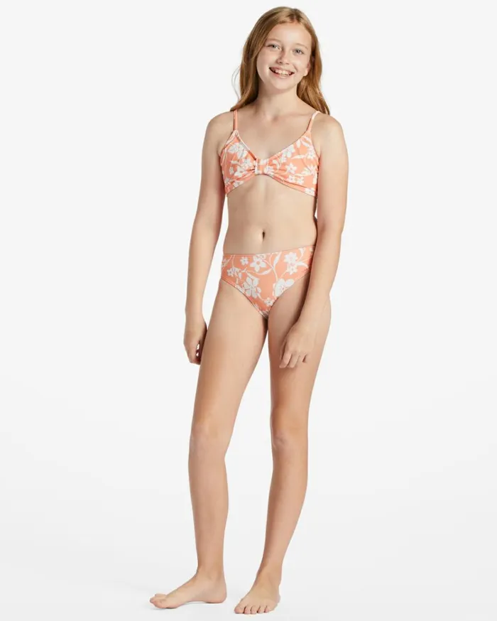 Girl039s Island In The Sun Two Piece Triangle Bikini Set Tangy Tangerine Kids Billabong Girls039 Swimwear