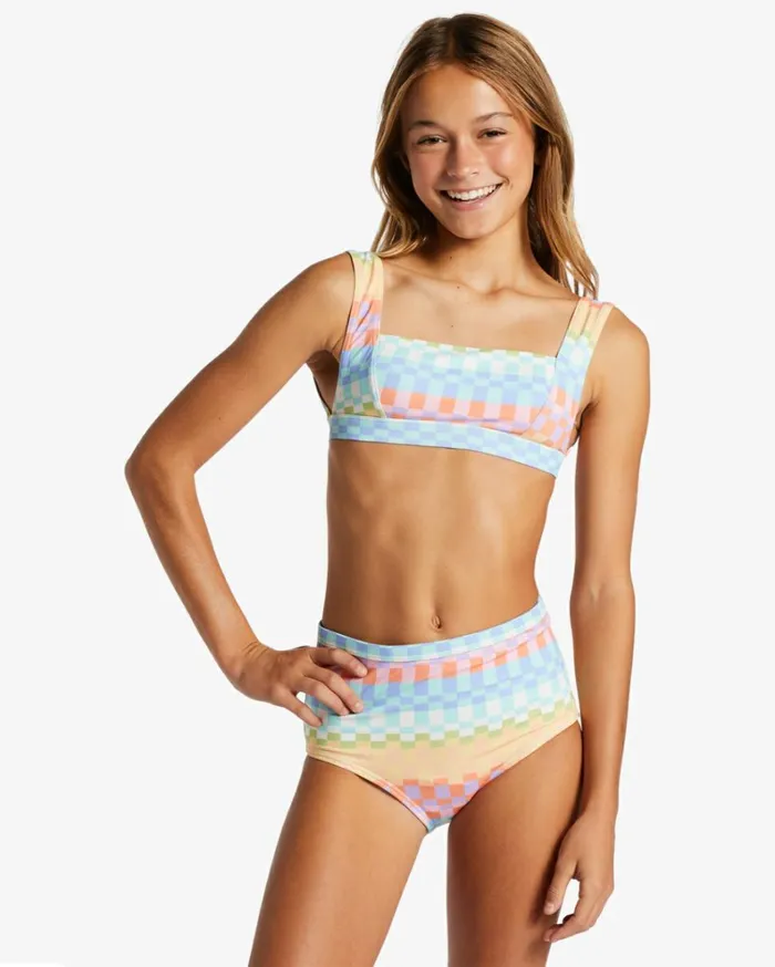 Girl039s Paradise Check Two Piece Tank Bikini Set Multi Kids Billabong Girls039 Swimwear Girl039s Paradise Check Two Piece Tank Bikini Set Multi Kids Billabong Girls039 Swimwear