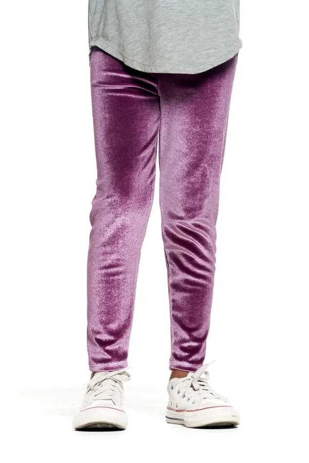 Girls Bottoms Chaser Brand Stretch Velvet Classic Legging