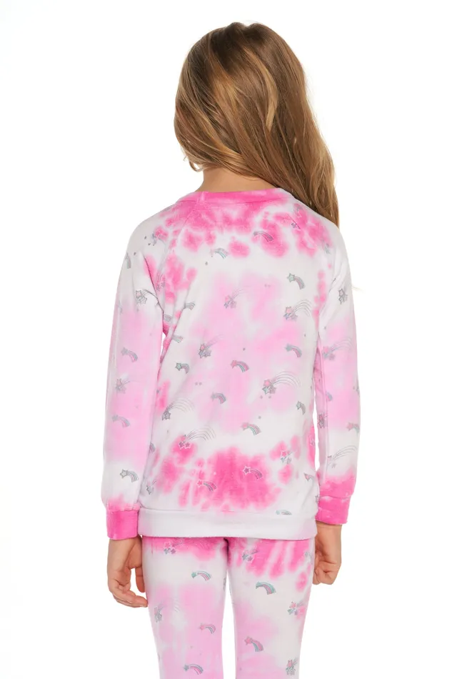 Girls Chaser Brand Tie Dye Shooting Stars Pullover Tops Girls Chaser Brand Tie Dye Shooting Stars Pullover Tops