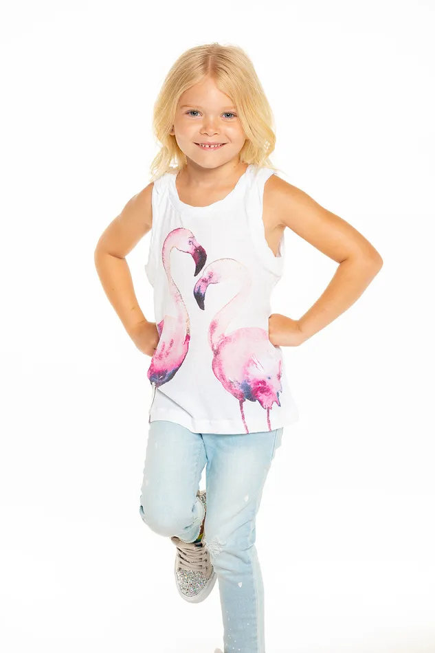 Girls Dresses and Skirts Chaser Brand Flamingo Love Tank