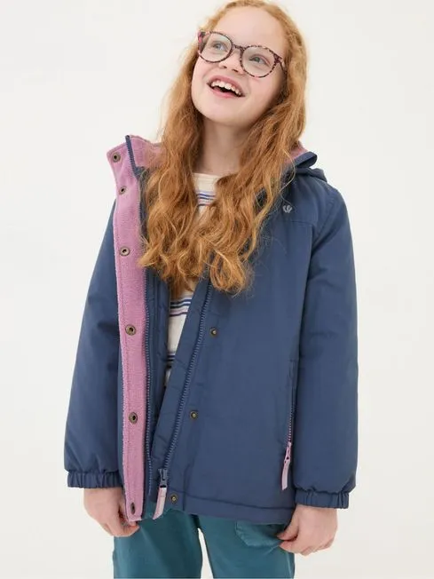 Girls Fatface Coats and Jackets Leah Navy Blue Jacket