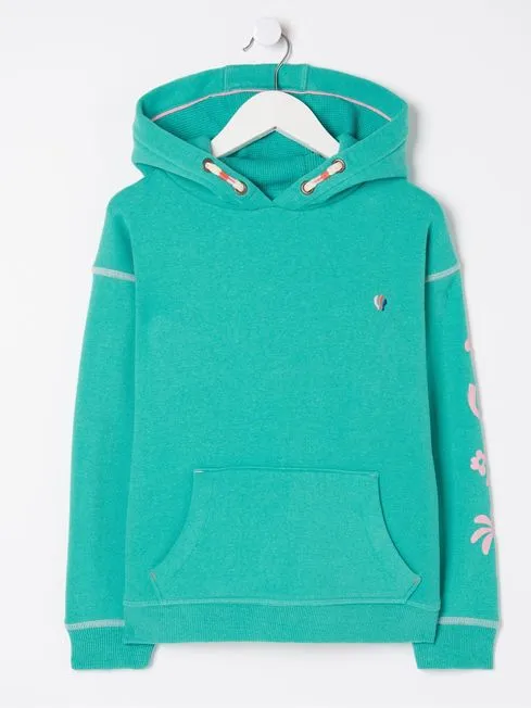Girls Fatface Sweatshirts and Hoodies Blue Good Vibes Popover Hoodie Girls Fatface Sweatshirts and Hoodies Blue Good Vibes Popover Hoodie