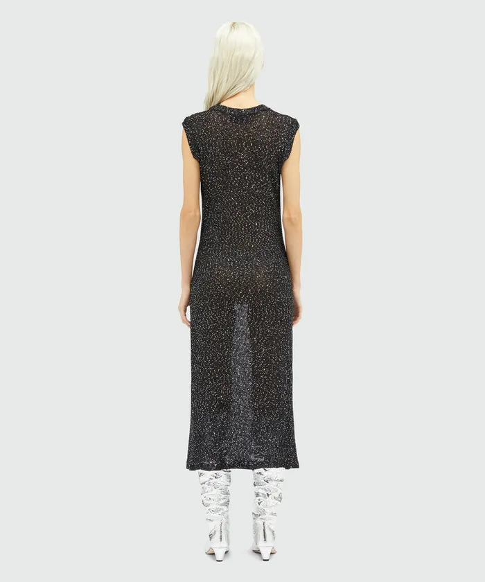Glitter Knit Midi Dress Women MSGM Dresses