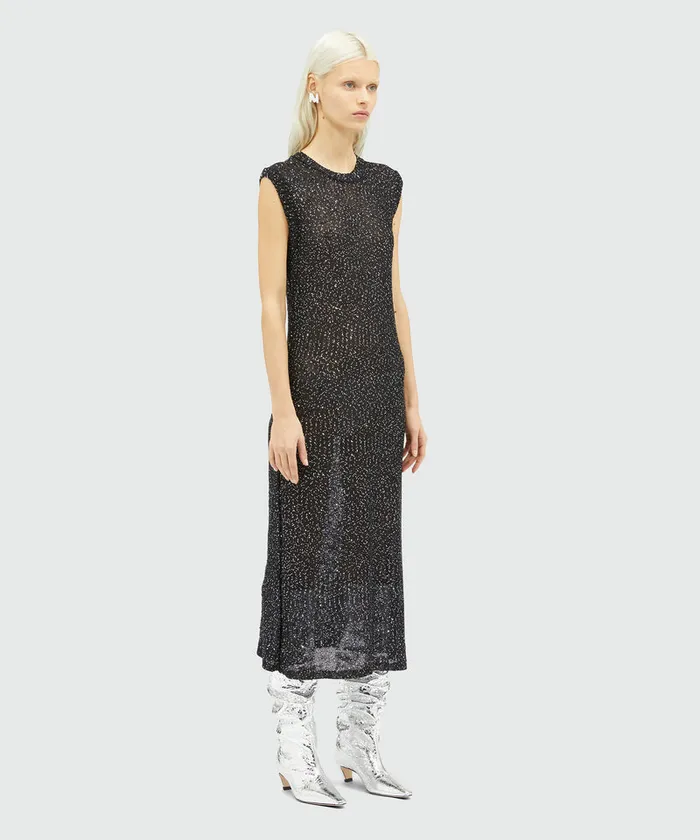 Glitter Knit Midi Dress Women MSGM Dresses