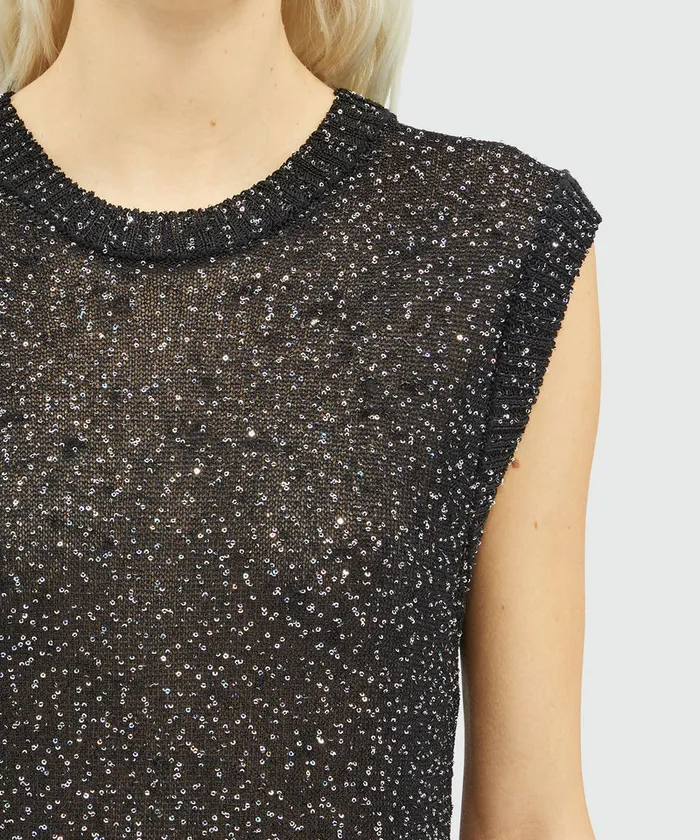 Glitter Knit Midi Dress Women MSGM Dresses