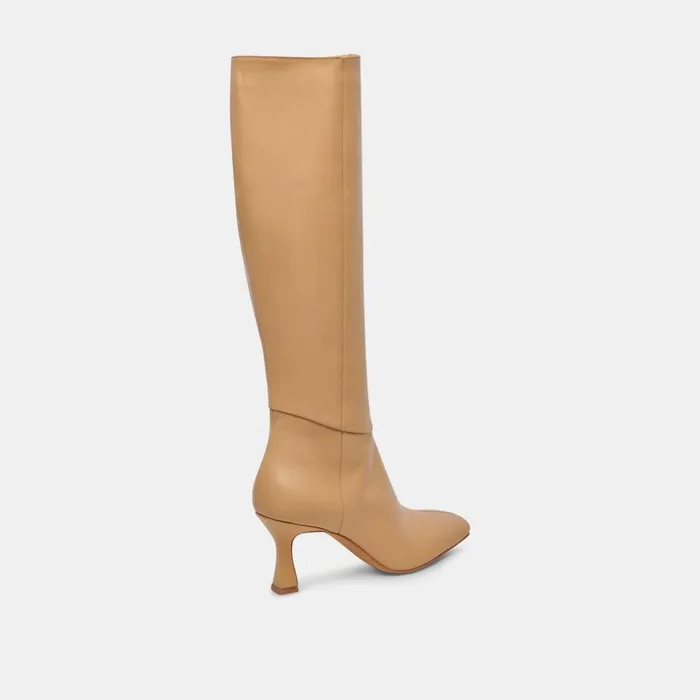 Gyra Wide Calf Boots Tan Leather Women Dolce Vita Boots and Booties