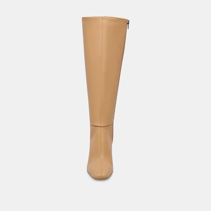 Gyra Wide Calf Boots Tan Leather Women Dolce Vita Boots and Booties
