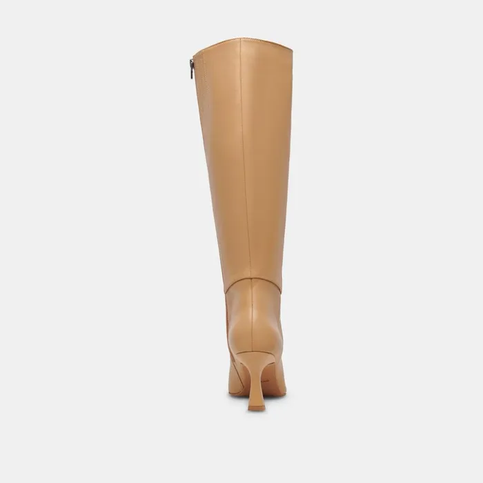 Gyra Wide Calf Boots Tan Leather Women Dolce Vita Boots and Booties