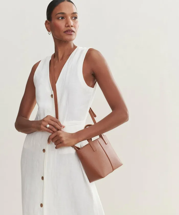Handbags and Clutches Women Jenni Kayne Mini Leather Tote Saddle