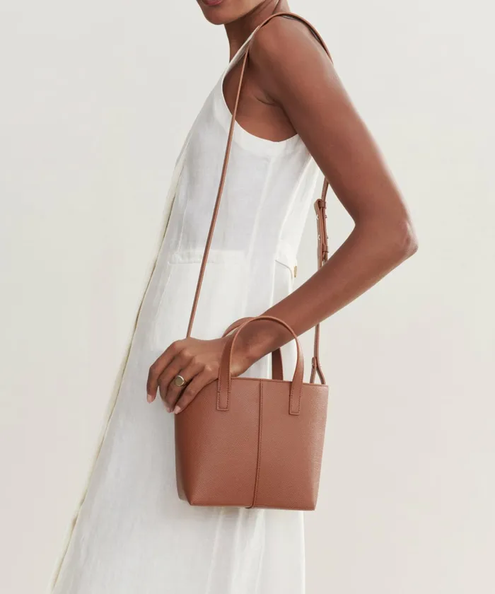 Handbags and Clutches Women Jenni Kayne Mini Leather Tote Saddle