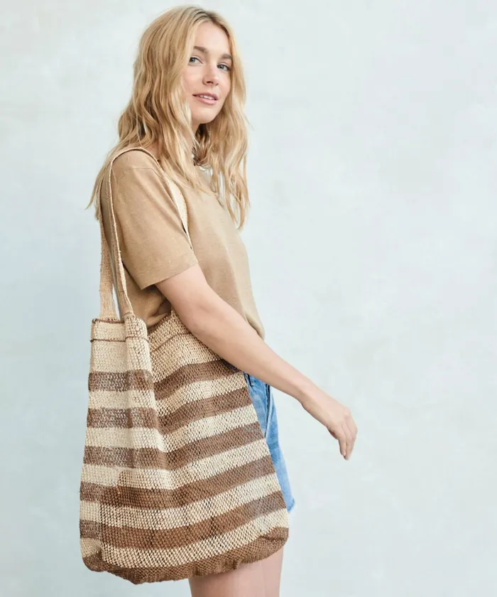 Handbags and Clutches Women Jenni Kayne Natural Lao Vine Tote Natural Stripe