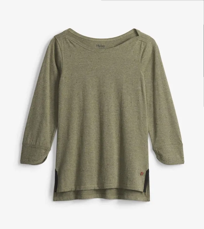 Hatley 34 Sleeve Breton 8211 Loden Green Women Tops