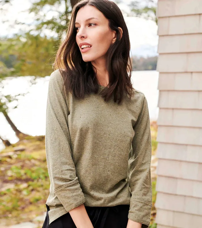 Hatley 34 Sleeve Breton 8211 Loden Green Women Tops