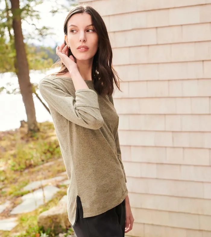 Hatley 34 Sleeve Breton 8211 Loden Green Women Tops