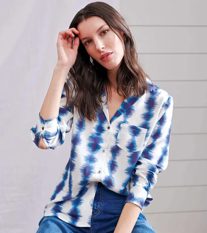Hatley Ariane Shirt 8211 Linear Waves Women Tops