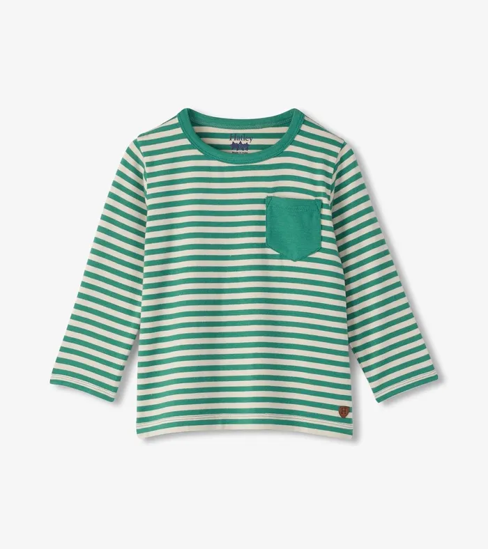Hatley Baby and Toddler Boys Deep Sea Striped Long Sleeve Bamboo TShirt Baby and Toddler Tops