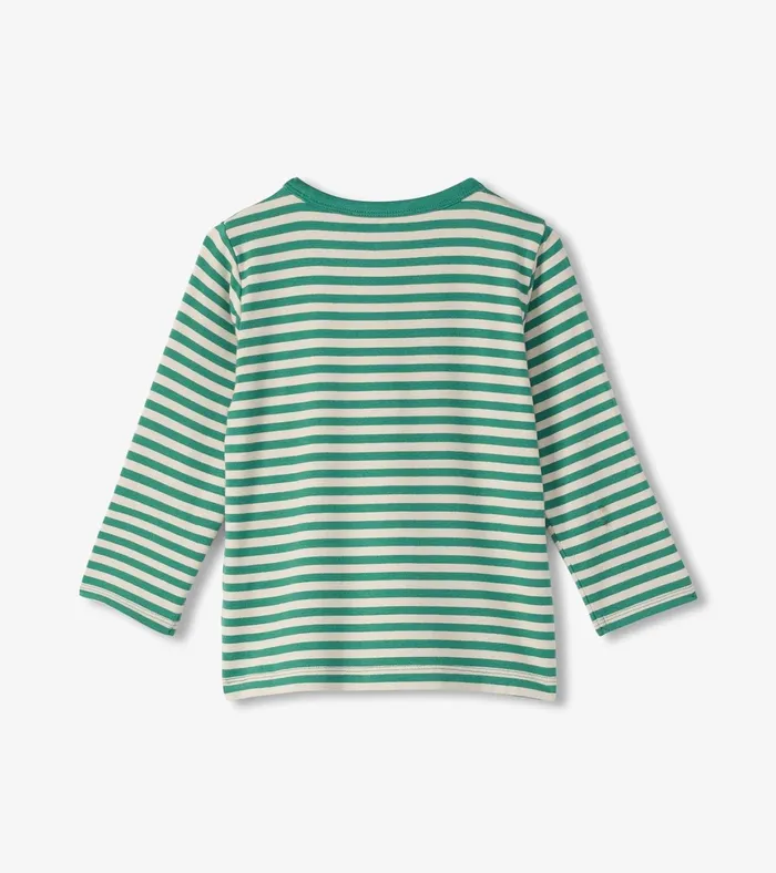 Hatley Baby and Toddler Boys Deep Sea Striped Long Sleeve Bamboo TShirt Baby and Toddler Tops