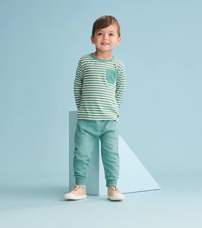 Hatley Baby and Toddler Boys Deep Sea Striped Long Sleeve Bamboo TShirt Baby and Toddler Tops