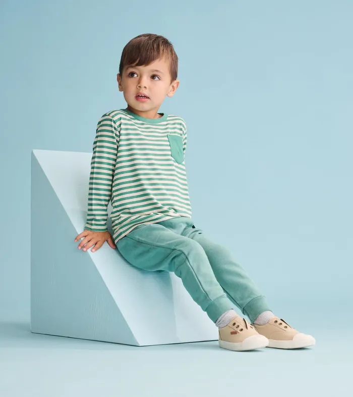 Hatley Baby and Toddler Boys Deep Sea Striped Long Sleeve Bamboo TShirt Baby and Toddler Tops