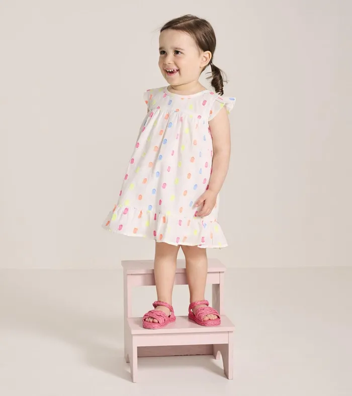 Hatley Baby and Toddler Girls Summer Dots Flounce Dress Baby and Toddler Dresses