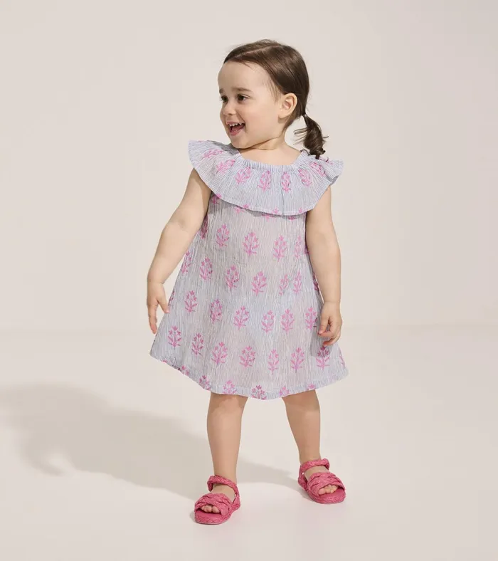 Hatley Baby and Toddler Girls Wild Flower Ruffle ALine Dress Baby and Toddler Dresses