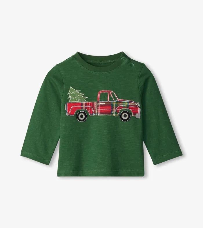 Hatley Baby and Toddler Red Plaid Long Sleeve TShirt Baby and Toddler Tops