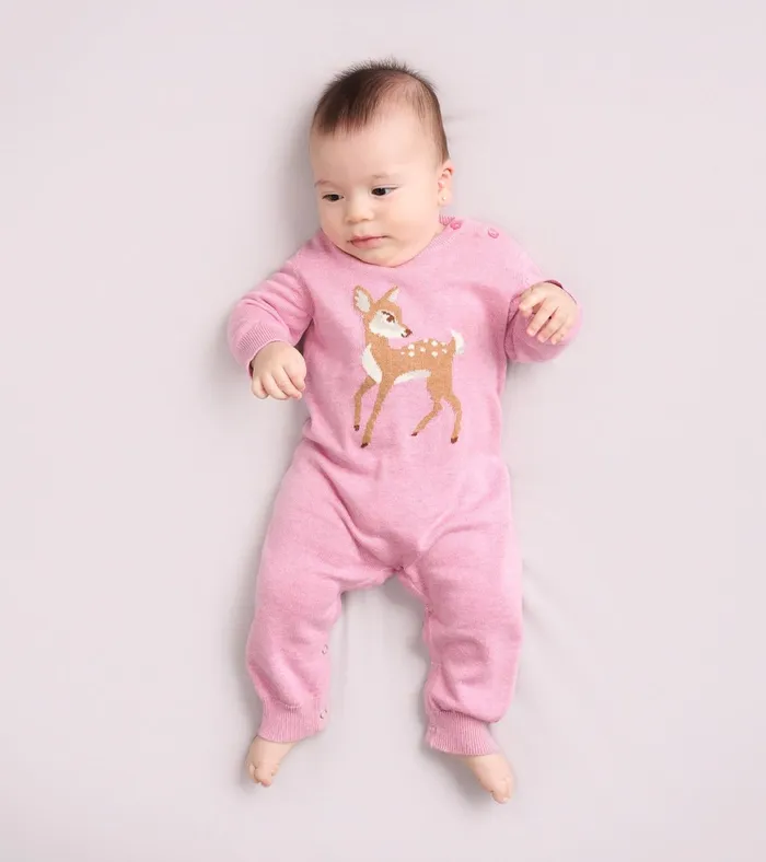 Hatley Baby Girls Baby Doe Sweater Romper Baby and Toddler Sweaters