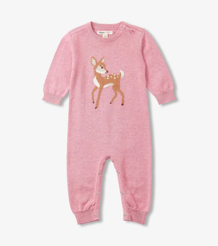 Hatley Baby Girls Baby Doe Sweater Romper Baby and Toddler Sweaters
