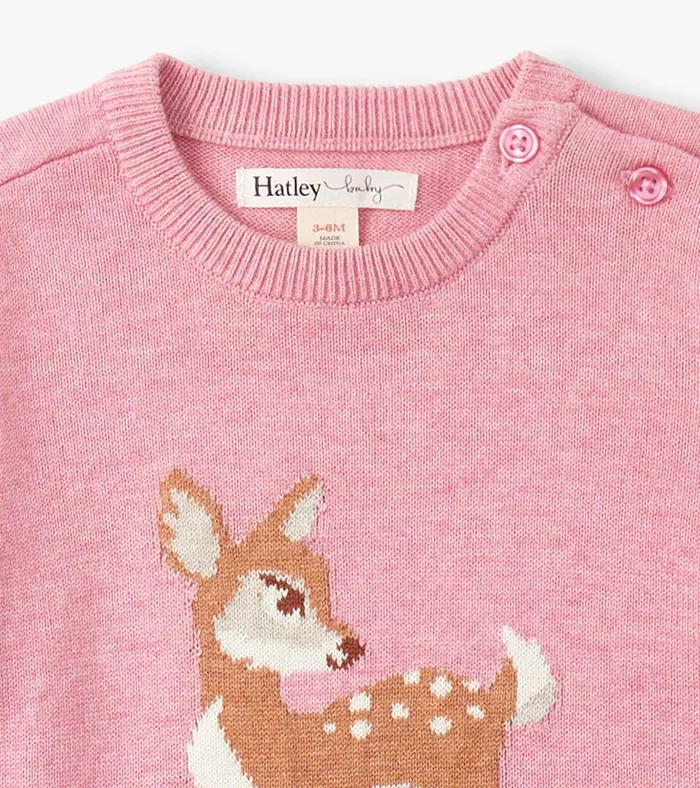 Hatley Baby Girls Baby Doe Sweater Romper Baby and Toddler Sweaters