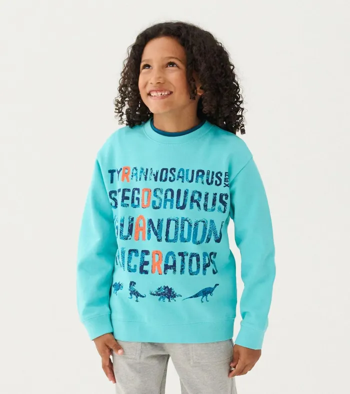 Hatley Boys Dinosaur Roar Sweatshirt Boys Sweaters