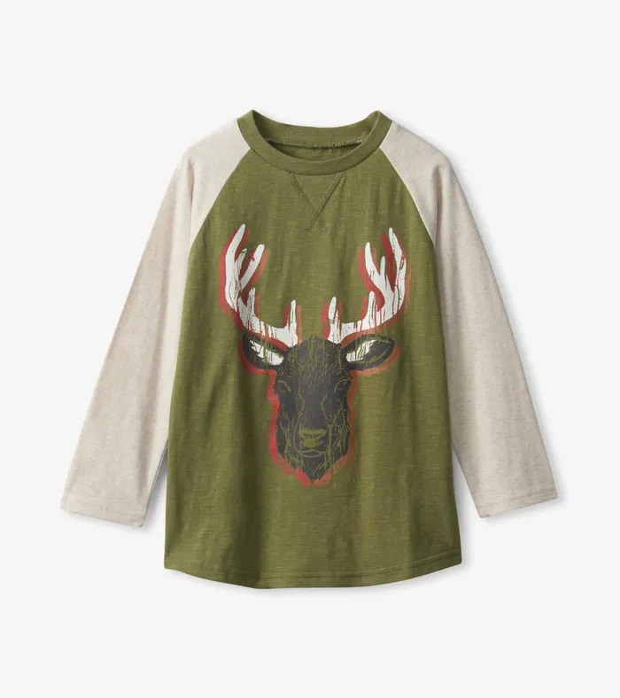 Hatley Boys Grand Elk Long Sleeve TShirt Boys Tops