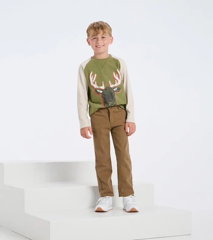 Hatley Boys Grand Elk Long Sleeve TShirt Boys Tops