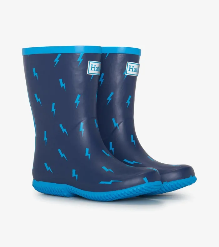 Hatley Boys Lightning Storm Packable Rain Boots BoysBaby and Toddler Rainwear