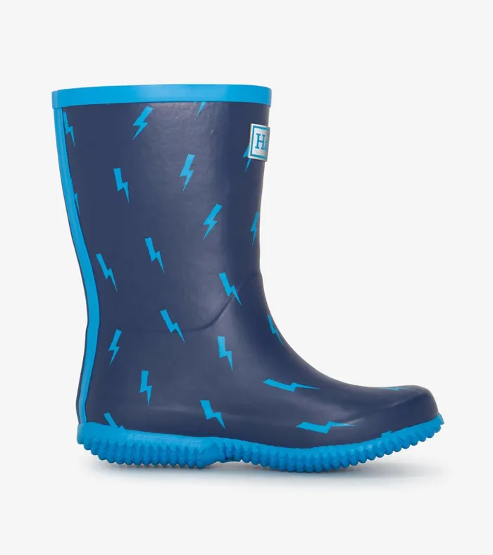 Hatley Boys Lightning Storm Packable Rain Boots BoysBaby and Toddler Rainwear