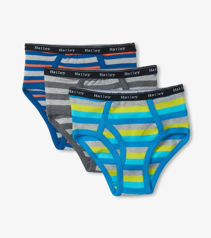 Hatley Boys Stripes 3 Pack Classic Briefs Boys Underwear