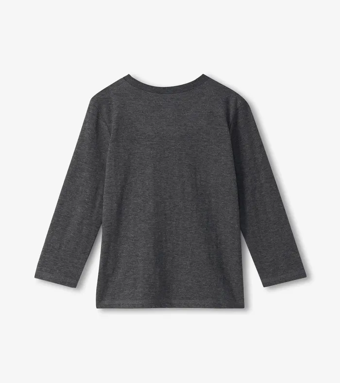 Hatley Boys TRex Glow In The Dark Long Sleeve TShirt Boys Tops