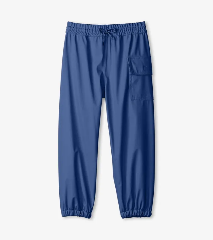 Hatley Classic Navy Rain Pants GirlsBoys Rainwear