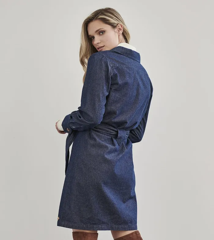 Hatley Denim Shirt Dress 8211 Dark Wash Women Dresses