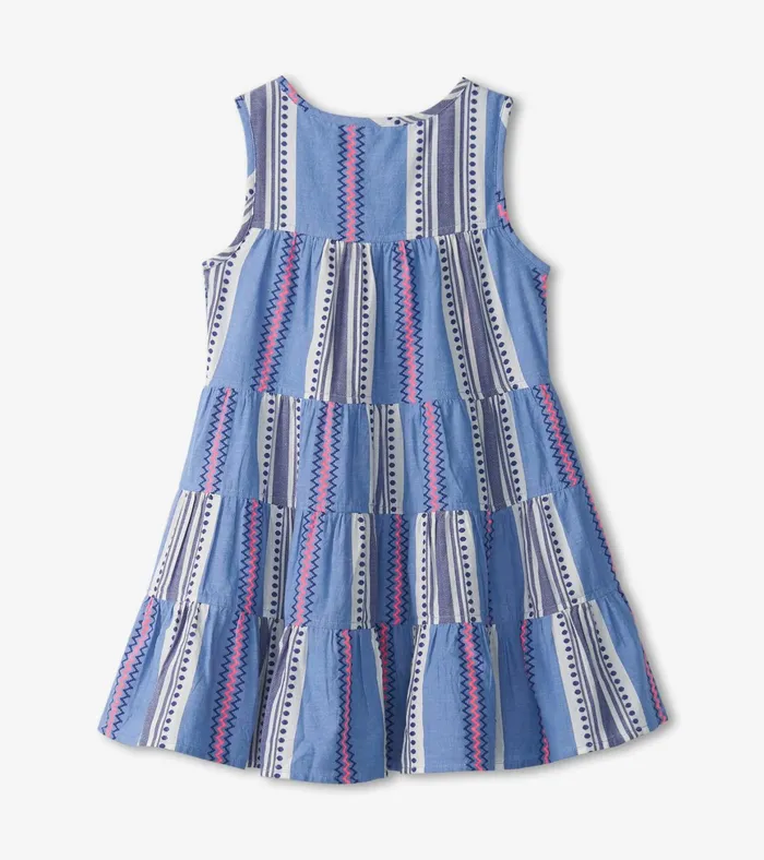 Hatley Girls Boho Stripe Tiered Dress Girls Dresses