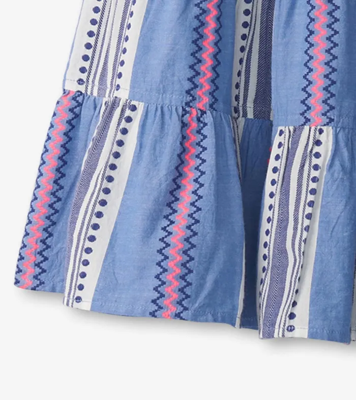 Hatley Girls Boho Stripe Tiered Dress Girls Dresses