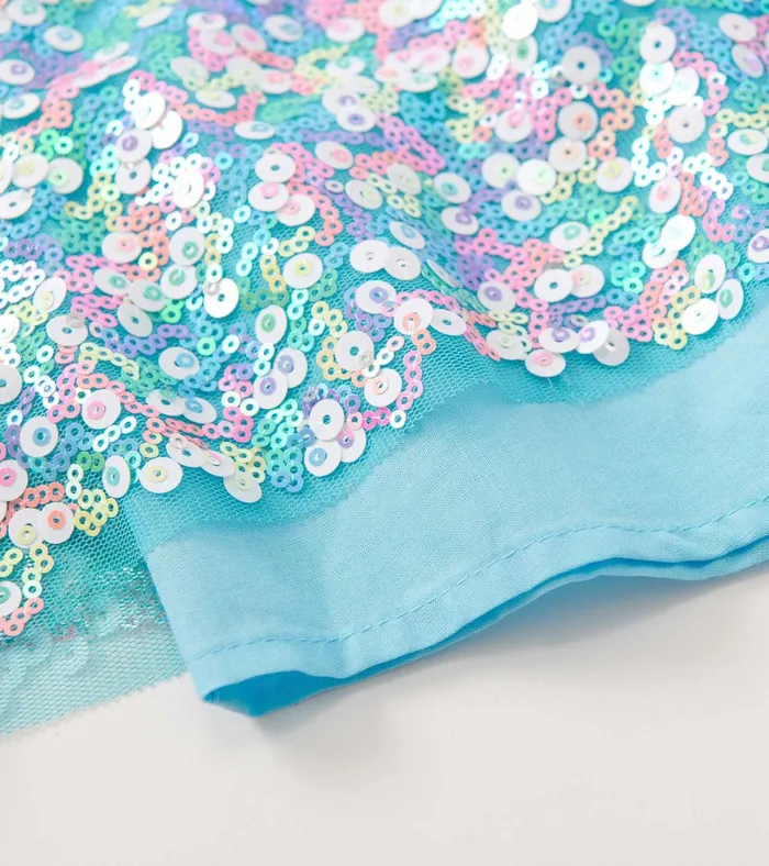 Hatley Girls Cami Lace Fuzzy Mixed Sequin Skirt Dress Girls Dresses