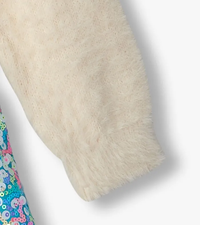 Hatley Girls Cami Lace Fuzzy Mixed Sequin Skirt Dress Girls Dresses