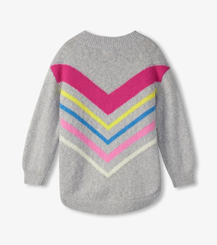 Hatley Girls Chevron Stripe Chunky Sweater Tunic Girls Sweaters